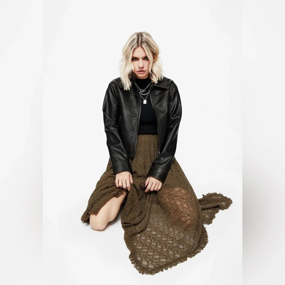 Disturbia Myrtle Floral Lace Handkerchief Hem Midi Skirt US 16 / UK 20 - Picture 7 of 8
